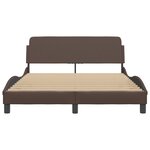 vidaXL Cadre de lit avec tête de lit Marron 140x200 cm Similicuir