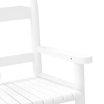 vidaXL Chaise à bascule enfants blanc bois de peuplier massif