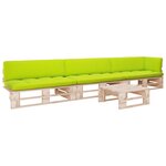 vidaXL Salon de jardin palette 4Pièces avec coussins Bois de pin imprégné
