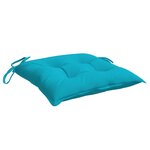 vidaXL Coussins de chaise lot de 2 turquoise 50x50x7 cm tissu oxford