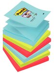 Lot de 6 Bloc-notes adhésifs Super Sticky Z-Notes 76 x 76 mm Miami POST-IT
