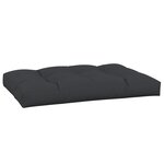 vidaXL Coussin de palette noir 120x80x12 cm tissu