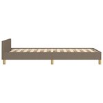 vidaXL Cadre de lit avec tête de lit Taupe 100x200 cm Tissu
