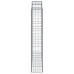 vidaXL Paniers à gabions arqués 9 Pièces 200x50x220/240 cm Fer galvanisé