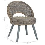 vidaXL Chaise de canapé rotin kubu gris