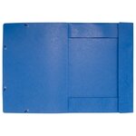 Chemise À Élastique 3 Rabats Carte Lustrée 600gm2 - A3 - Bleu - X 5 - Exacompta
