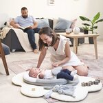 Babymoov réducteur de lit bébé 3 en 1 cloudnest blanc et gris