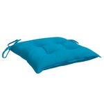 vidaXL Coussins de chaise lot de 4 bleu clair 40x40x7 cm tissu oxford