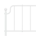 vidaXL Cadre de lit métal avec tête de lit/pied de lit blanc 193x203cm