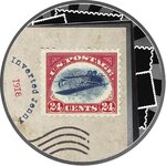 Pièce de monnaie en Argent 500 Francs g 17.50 Millésime 2025 World Most Expensive Stamps INVERTED JENNY