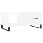 vidaXL Table basse blanc 90x50x40 cm bois d'ingénierie