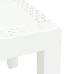 vidaXL Table de jardin blanc 59x47x40 cm PP