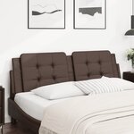 vidaXL Coussin de tête de lit marron 160 cm similicuir