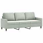 vidaXL Ensemble de canapés 4 Pièces avec coussins gris clair velours