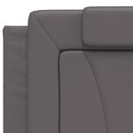 vidaXL Cadre de lit sans matelas gris 200x200 cm similicuir