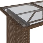 vidaXL Salon de jardin avec coussins 6 Pièces marron résine tressée