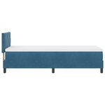 vidaXL Lit à ressort avec matelas et LED Bleu Foncé 80x200 cm Velours