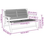 vidaXL Chaises de jardin avec table 5 Pièces Bois solide d'acacia noir