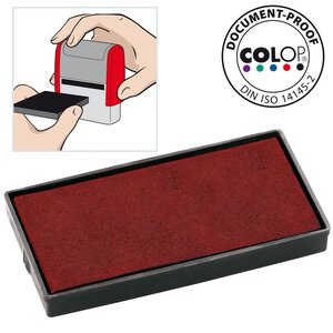 Cassette d'encre pré-encrée E/40 pour timbre automatique Printer 40 - Rouge (paquet 2 unités)