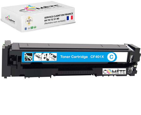 201 - 1 toner compatible avec hp 201 cf400x cyan