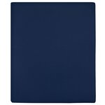 vidaXL Drap-housse Jersey Bleu marine 100x200 cm Coton