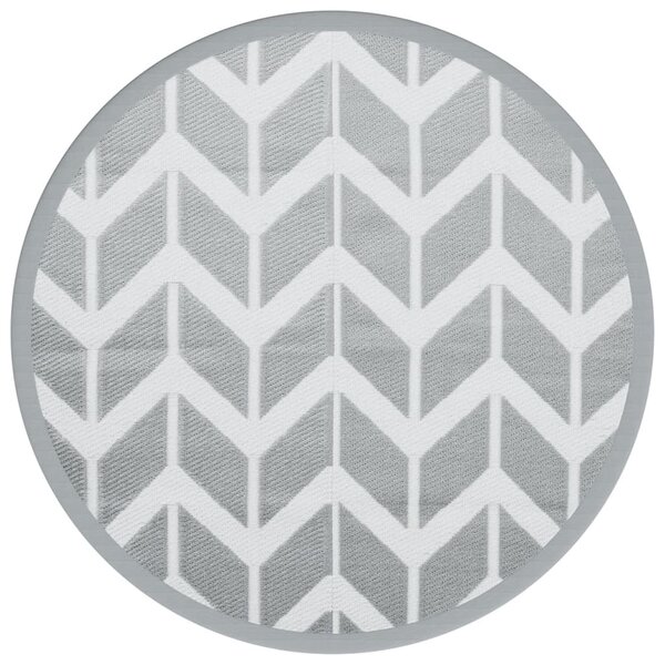 vidaXL Tapis d'extérieur gris Ø160 cm PP