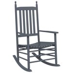 vidaXL Chaises à bascule sièges incurvés lot de 2 gris peuplier massif