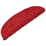 vidaXL Tapis d'escalier 15 Pièces rouge 65x21x4 cm