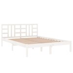 vidaXL Cadre de lit Blanc Bois massif 200x200 cm