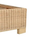 vidaXL Cadre de lit tissé à la main avec tête de lit 140x200 cm rotin