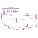 vidaXL Sommier à lattes de lit avec matelas Taupe 140x190 cm Tissu