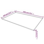 vidaXL Dessus de table rectangulaire Verre trempé 1000 x 620 mm