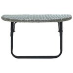 vidaXL Table de balcon Gris 60x60x40 cm Résine tressée