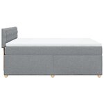vidaXL Sommier à lattes de lit avec matelas Gris clair 140x200cm Tissu