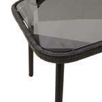 Set de canapé de jardin 2 pièces avec coussins en poly rotin noir