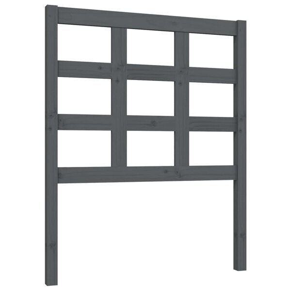 vidaXL Tête de lit Gris 80 5x4x100 cm Bois massif de pin