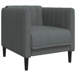 vidaXL Ensemble de canapés 3 Pièces gris foncé tissu