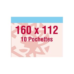 Pochettes double soudure 160 x 112 mm pour bloc meilleurs v ux. Fond - Transparent