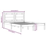 vidaXL Cadre de lit Blanc Bois massif 120x200 cm