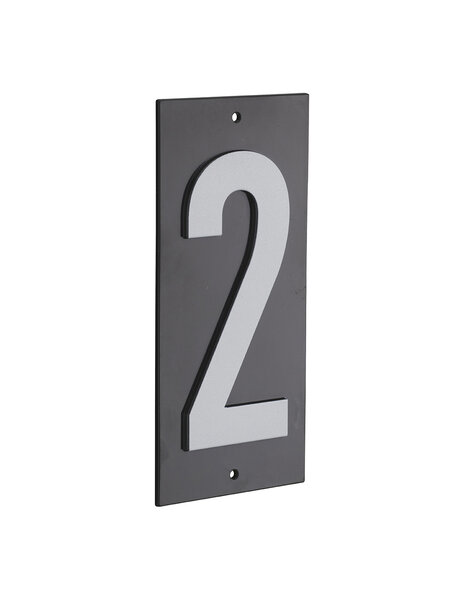 THIRARD - Plaque de signalisation 2  marquage blanc sur fond noir  panneau ABS à visser  56x120mm