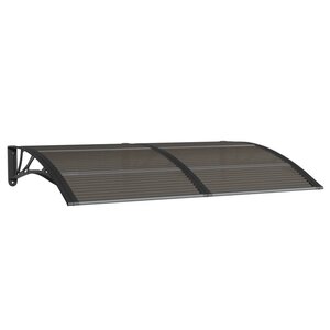 vidaXL Auvent de porte Noir 150x100 cm Polycarbonate