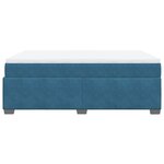 vidaXL Sommier à lattes de lit et matelas Bleu foncé 140x200cm Velours