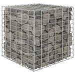 vidaXL Lit surélevé cube à gabion Fil d'acier 60x60x60 cm