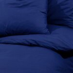 vidaXL Ensemble de housse de couette Bleu marine 260x220 cm Microfibre