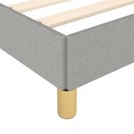 vidaXL Cadre de lit avec tête de lit Gris clair 160x200 cm Tissu