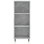 vidaXL Buffet haut Gris béton 34 5x34x180 cm Bois d'ingénierie