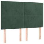 vidaXL Sommier à lattes de lit avec matelas LED Vert foncé 140x190 cm