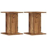 vidaXL Supports pour plantes 2 Pièces vieux bois bois d'ingénierie