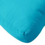 vidaXL Coussin de palette turquoise 70x40x12 cm tissu