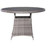 vidaXL Jeu à dîner de jardin 7 Pièces Résine tressée Anthracite et gris